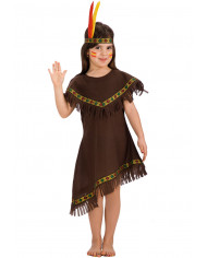 Indian girl costume for kid with fabric dress and diadem.