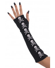 Black sleeves with skulls, length cm.4, suitable for completing