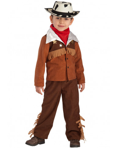 Costume da cow boy composto da casacca e pantaloni in vellutino