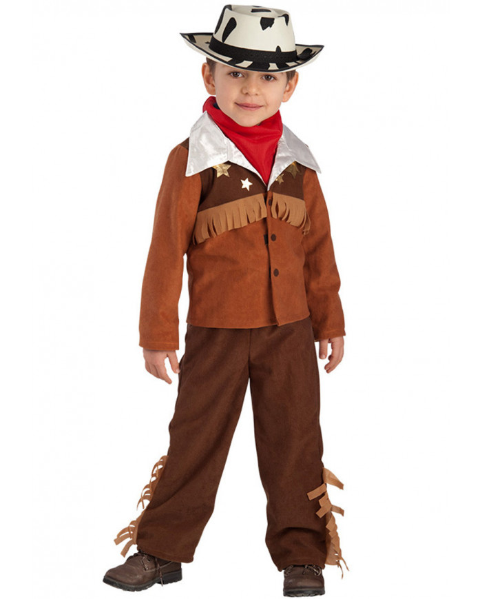 Costume da cow boy composto da casacca e pantaloni in vellutino