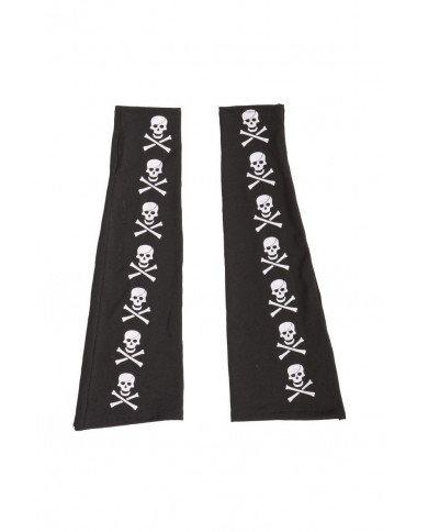 Black sleeves with skulls, length cm.4, suitable for completing