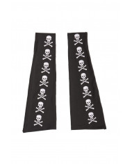 Black sleeves with skulls, length cm.4, suitable for completing