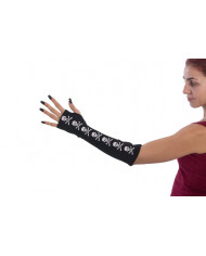 Black sleeves with skulls, length cm.4, suitable for completing