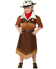 Cow-girl costume for kid with velvet jacket and skirt, belt Cow-girl costume for kid with velvet jacket and skirt, belt
