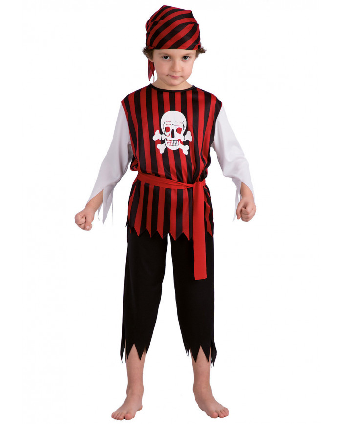 Pirate costume for kid with jacket and trousers in stretchy