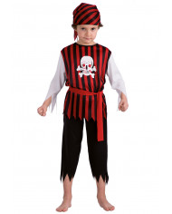 Pirate costume for kid with jacket and trousers in stretchy Pirate costume for kid with jacket and trousers in stretchy