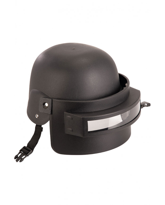 Special forces helmet made of black plastic for children. Special forces helmet made of black plastic for children.