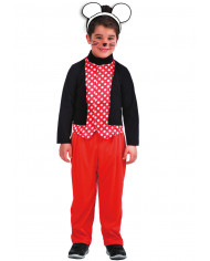 Costume da topolino per bambino composto da casacca nera e Costume da topolino per bambino composto da casacca nera e