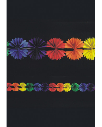 Guirnalda de unos 4 m de largo en bolsa con solapa de cartón