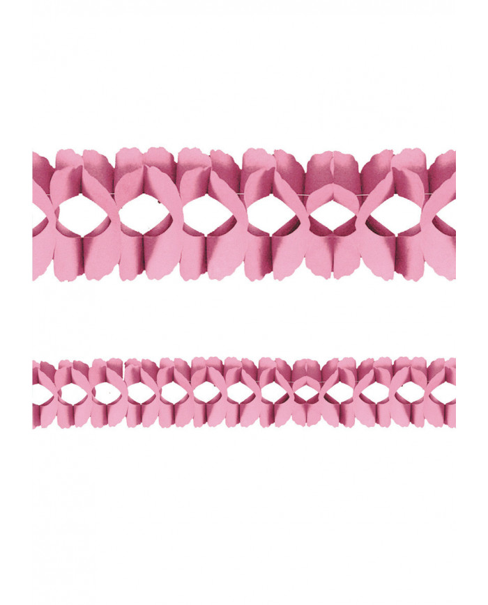 Festone da appendere, realizzato in carta rosa, lungo mt. 4. Festone da appendere, realizzato in carta rosa, lungo mt. 4.