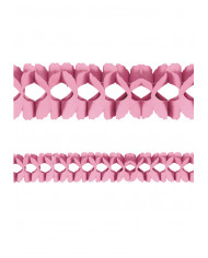 Festone da appendere, realizzato in carta rosa, lungo mt. 4. Festone da appendere, realizzato in carta rosa, lungo mt. 4.