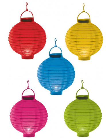 Paper And Plastic Lantern W/Light, Ass.Col. In Pbh (No Batteries)