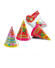 6 chapeaux de fête « BUON COMPLEANNO (BON ANNIVERSAIRE) » en papier 6 chapeaux de fête « BUON COMPLEANNO (BON ANNIVERSAIRE) » en papier