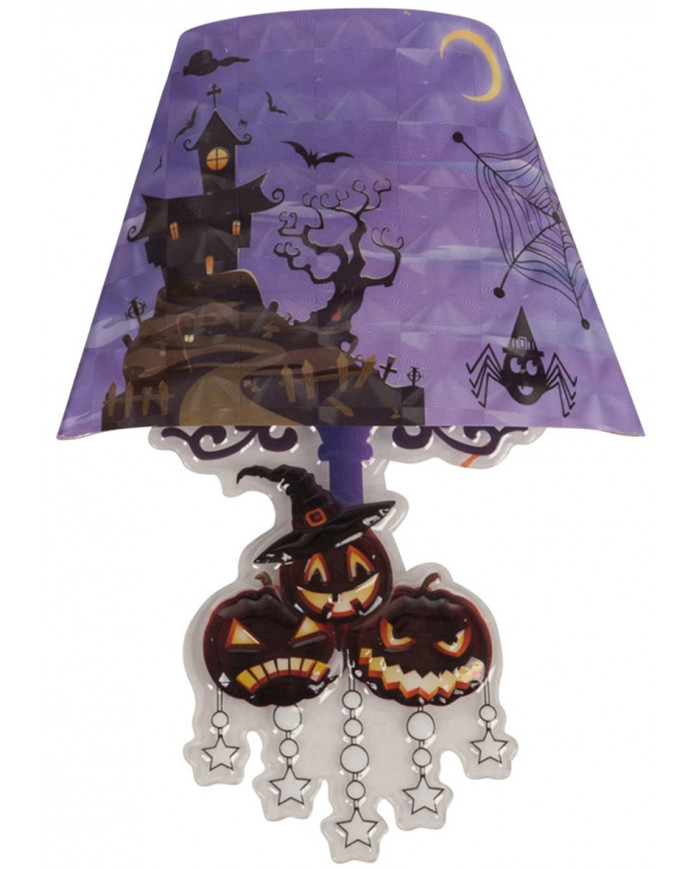 Adhesive Lamp With Pumpkins (Batt. Incl.) In Pbh