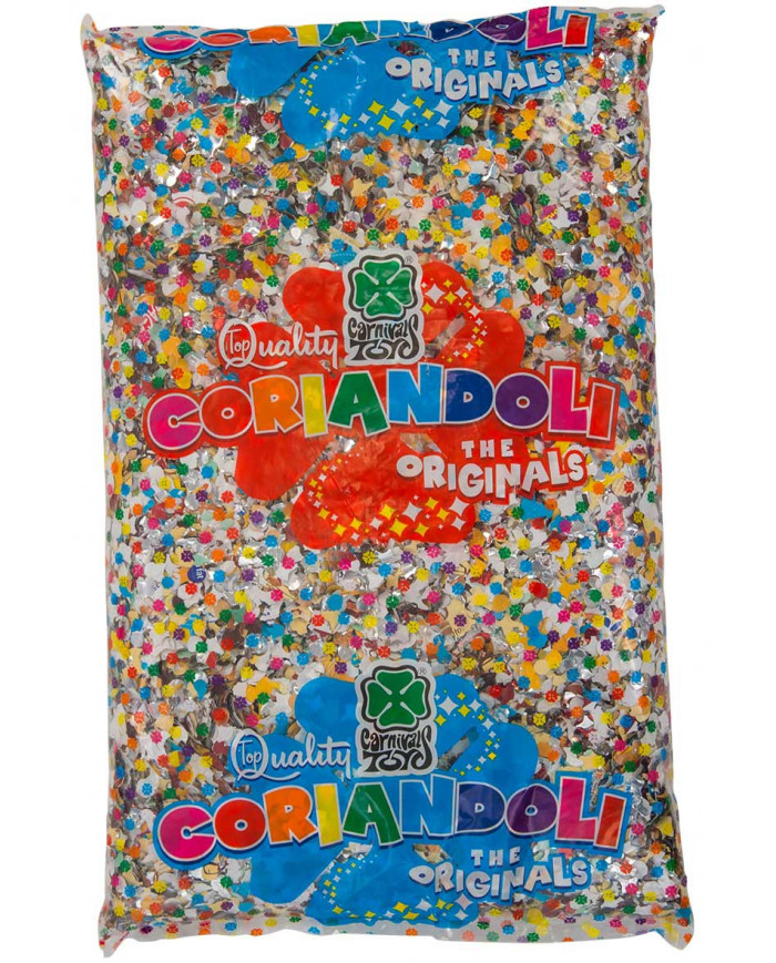 Sacchetto di coriandoli kg 2,50. Un simpatico articolo per il