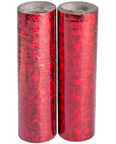 2 metallic red streamers, 18 rolls mm.7 mt.4. Have fun with