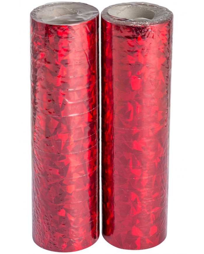 2 metallic red streamers, 18 rolls mm.7 mt.4. Have fun with