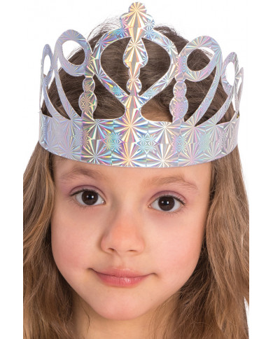 6 metallized silver crowns, perfect as a gadget at Birthday and 6 metallized silver crowns, perfect as a gadget at Birthday and