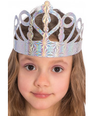 6 metallized silver crowns, perfect as a gadget at Birthday and 6 metallized silver crowns, perfect as a gadget at Birthday and