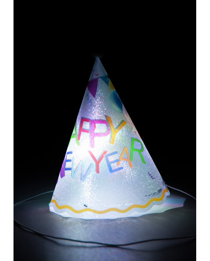 Lighting Mini Hat Happy New Year Cm 18 (Batt. Incl.) Lighting Mini Hat Happy New Year Cm 18 (Batt. Incl.)