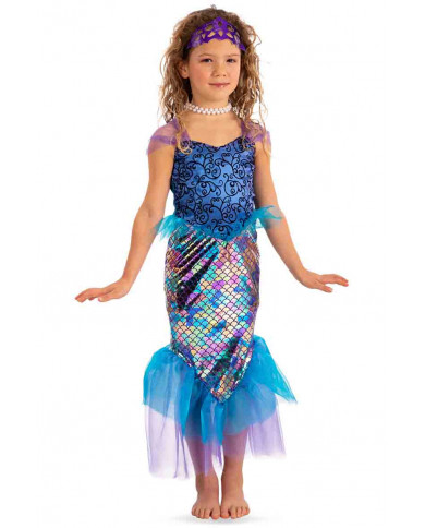 Costume da sirenetta per bambina. Si compone di un corpetto