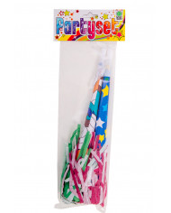 2 trompetas de papel de unos 35 cm de largo en bolsa con solapa de 2 trompetas de papel de unos 35 cm de largo en bolsa con solapa de