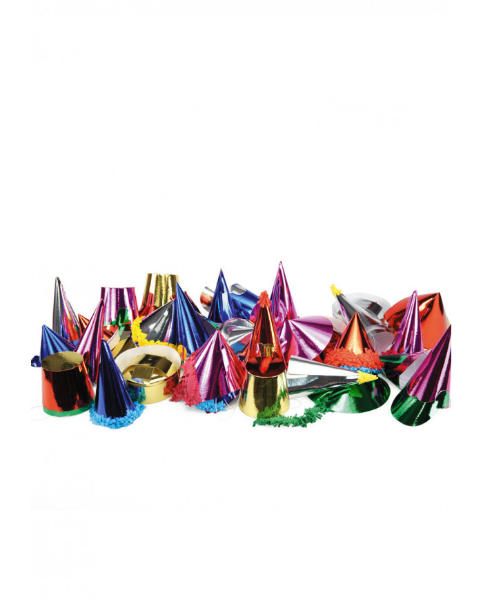 72 Medium Metallic Party Hats In Box H.Cm.7,5/22,5 72 Medium Metallic Party Hats In Box H.Cm.7,5/22,5