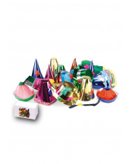 50 sombreros grandes de papel metalizado de unos 10/25 cm de alto de 50 sombreros grandes de papel metalizado de unos 10/25 cm de alto de