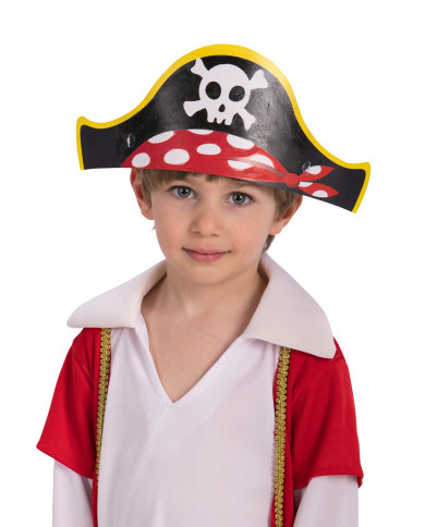 Confezione di 6 copricapi da pirata in carta, taglia bambino.