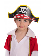 Confezione di 6 copricapi da pirata in carta, taglia bambino.