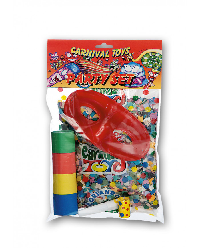 Ensemble de fête (1 langue de belle-mère, 1 sachet de confettis, 1