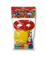 Party Set (1 Hat,1 Streamer,1 Domino,1 Horn) In Pbh