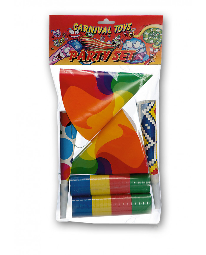 Party Set (2 Streamers,2 Horns,2 Hats) In Pbh