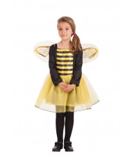 Bee costume for kid with taffetas, veil and stretch fabric Bee costume for kid with taffetas, veil and stretch fabric