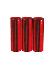 3 metallized red wrapped streamers, 18 rolls, mm.7, mt.4. Ideal 3 metallized red wrapped streamers, 18 rolls, mm.7, mt.4. Ideal
