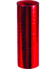 Red metallized wrapped streamer, 18 rolls, mm.7, mt.4. Ideal Red metallized wrapped streamer, 18 rolls, mm.7, mt.4. Ideal