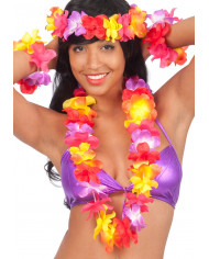 Hawaii Set (Headpiece, Necklace, 2 Bracelets) W/Header