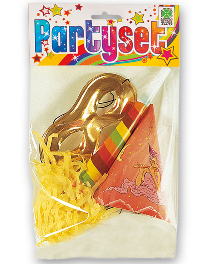 Party Set (1 Hat,1 Horn,1 Domino) In Pbh