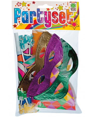Party Set (3 Hats,3 Horns,3 Eyemasks) In Pbh