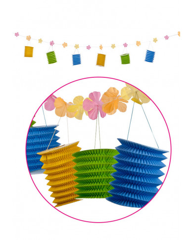 Hawaii Garland Cm 280 W/6 Lanterns In Pbh Hawaii Garland Cm 280 W/6 Lanterns In Pbh