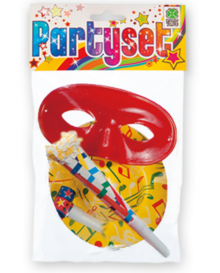 Kit consisting of a trumpet, a hat and a mask, ideal as a