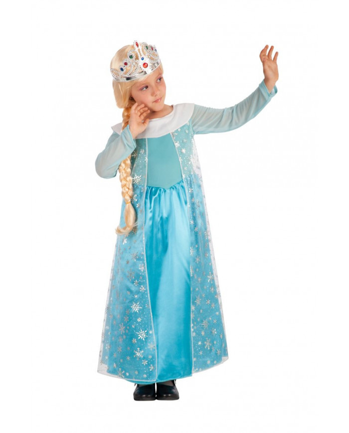 Costume da principessa azzurro per bambina, composto da abito