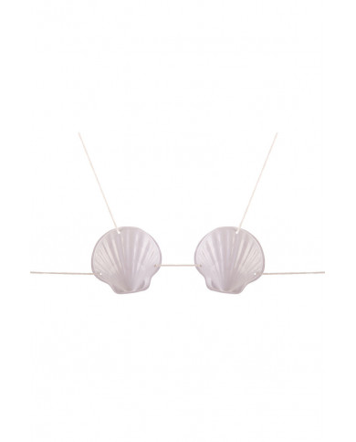 Soutien-gorge coquillages dans une pochette avec carte d’en-tête Soutien-gorge coquillages dans une pochette avec carte d’en-tête