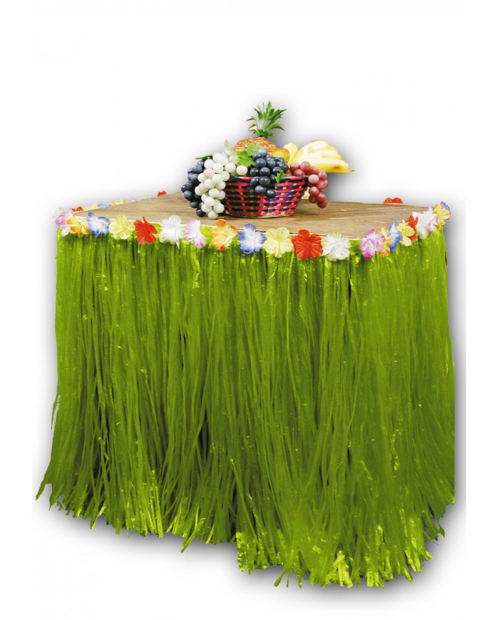 Borde de mesa Hawaii de unos 280 cm de largo x 75 de alto con flores