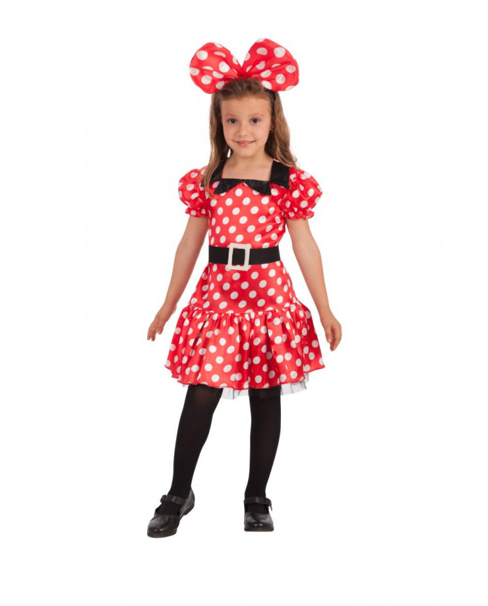 Costume da topolina per bambina, composto da abito e cerchietto Costume da topolina per bambina, composto da abito e cerchietto