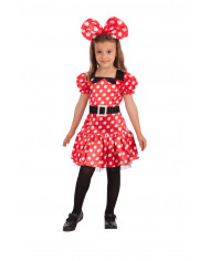 Costume da topolina per bambina, composto da abito e cerchietto Costume da topolina per bambina, composto da abito e cerchietto