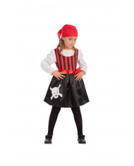 Pirate costume for kid with stretch fabric and taffetas dress Pirate costume for kid with stretch fabric and taffetas dress