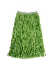Hawaiian skirt with fringe in green raffia, length cm. 75.