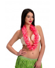 Hawaiian necklace with fluo pink flowers, a cheery accessory Hawaiian necklace with fluo pink flowers, a cheery accessory