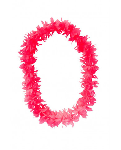 Hawaiian necklace with fluo pink flowers, a cheery accessory Hawaiian necklace with fluo pink flowers, a cheery accessory